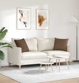 VidaXL Sofa Kussens 2 pcs Bruin 45 x 45 cm Stof