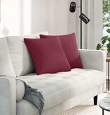 VidaXL Sofa Kussens 2 pcs Wijnrood 45 x 45 cm Stof