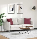 VidaXL Sofa Kussens 2 pcs Wijnrood 45 x 45 cm Stof