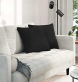 VidaXL Sofa Kussens 2 pcs Zwart 45 x 45 cm Stof