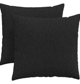 VidaXL Sofa Kussens 2 pcs Zwart 45 x 45 cm Stof