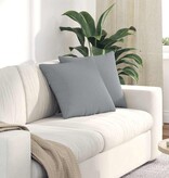 VidaXL Sofa Kussens 2 pcs Lichtgrijs 45 x 45 cm Stof