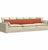 VidaXL Sofa Kussens 2 pcs Rood-oranje 200 x 40 cm Katoen Stof