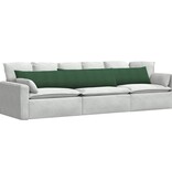 VidaXL Sofa Kussens 2 pcs Donkergroen 200 x 40 cm Katoen Stof