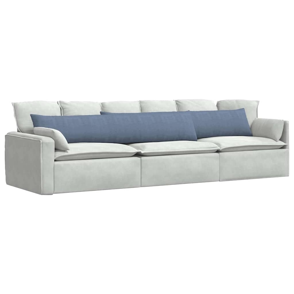 VidaXL Sofa Kussens 2 pcs Blauw 200 x 40 cm Katoen Stof