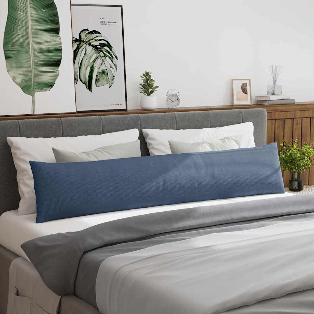 VidaXL Sofa Kussens 2 pcs Blauw 200 x 40 cm Katoen Stof