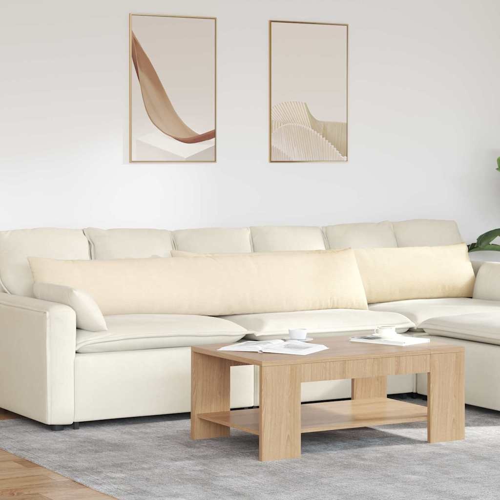 VidaXL Sofa Kussens 2 pcs Crème 200 x 40 cm Katoen Stof