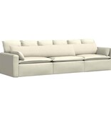 VidaXL Sofa Kussens 2 pcs Crème 200 x 40 cm Katoen Stof