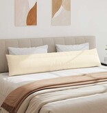 VidaXL Sofa Kussens 2 pcs Crème 200 x 40 cm Katoen Stof