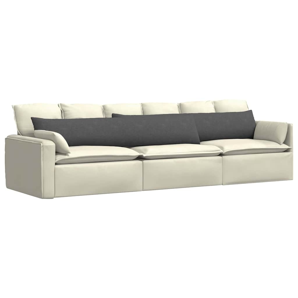 VidaXL Sofa Kussens 2 pcs Donkergrijs 200 x 40 cm Katoen Stof