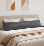 VidaXL Sofa Kussens 2 pcs Donkergrijs 200 x 40 cm Katoen Stof