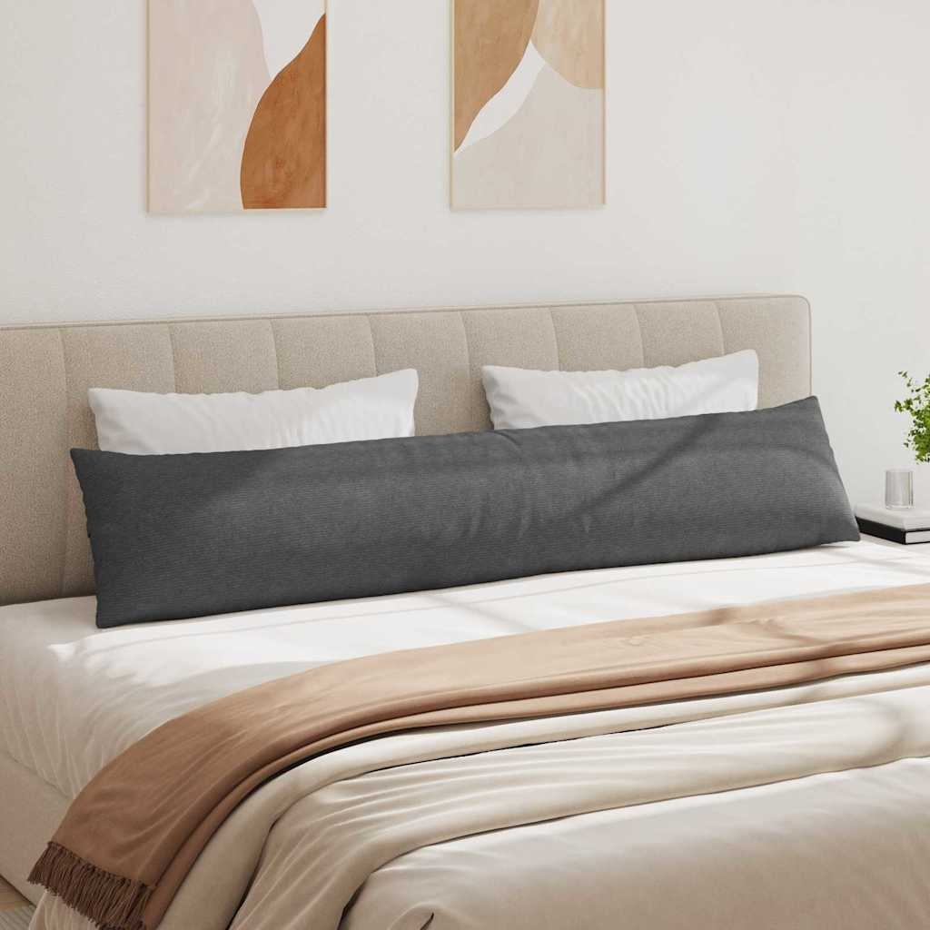 VidaXL Sofa Kussens 2 pcs Donkergrijs 200 x 40 cm Katoen Stof