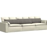 VidaXL Sofa Kussens 2 pcs Lichtgrijs 200 x 40 cm Katoen Stof