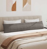 VidaXL Sofa Kussens 2 pcs Lichtgrijs 200 x 40 cm Katoen Stof