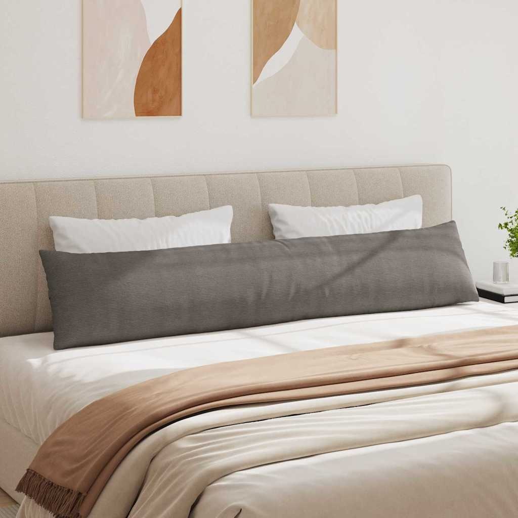 VidaXL Sofa Kussens 2 pcs Lichtgrijs 200 x 40 cm Katoen Stof