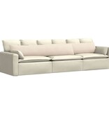 VidaXL Sofa Kussens 2 pcs Beige 200 x 40 cm Stof