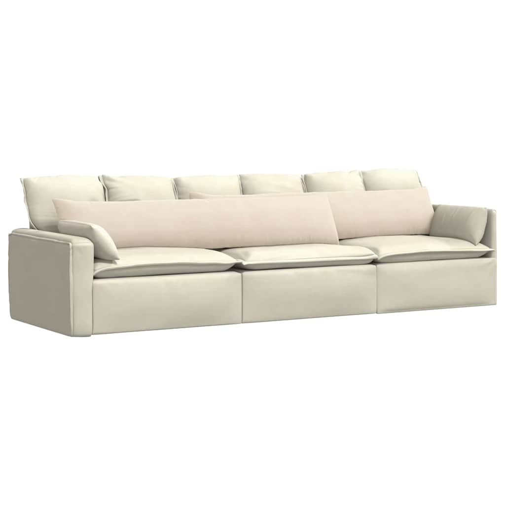 VidaXL Sofa Kussens 2 pcs Beige 200 x 40 cm Stof