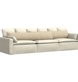 VidaXL Sofa Kussens 2 pcs Crème 200 x 40 cm Stof