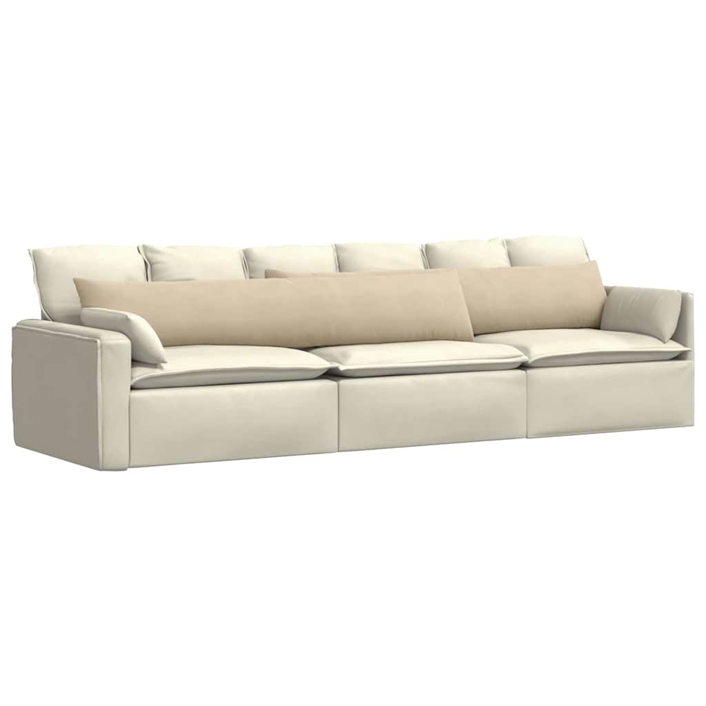 VidaXL Sofa Kussens 2 pcs Crème 200 x 40 cm Stof