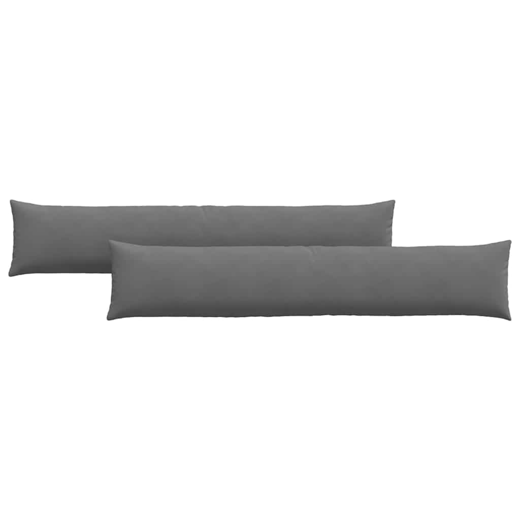VidaXL Sofa Kussens 2 pcs Donkergrijs 200 x 40 cm Stof