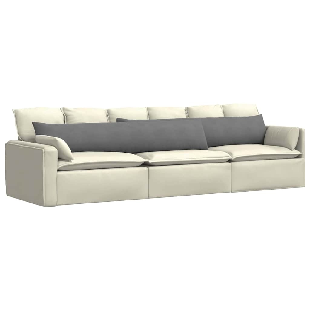 VidaXL Sofa Kussens 2 pcs Donkergrijs 200 x 40 cm Stof