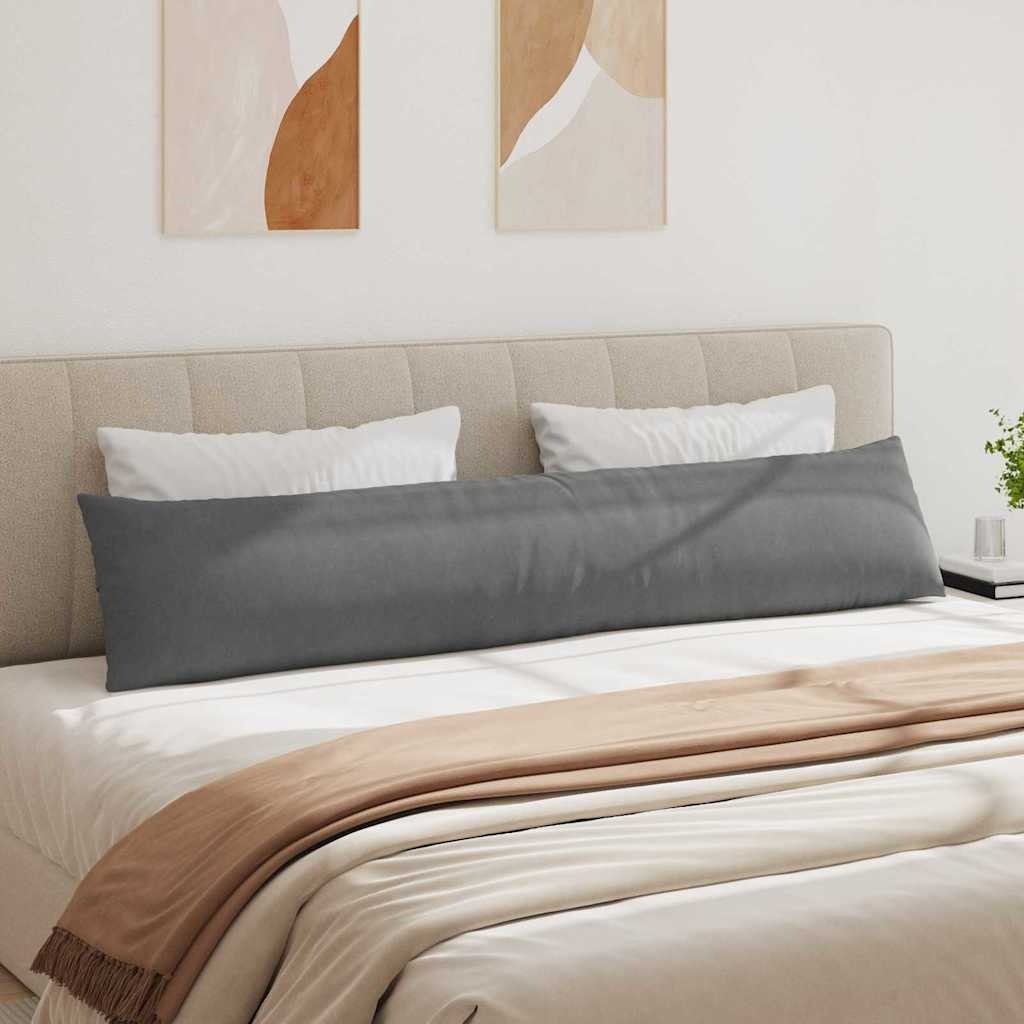 VidaXL Sofa Kussens 2 pcs Donkergrijs 200 x 40 cm Stof