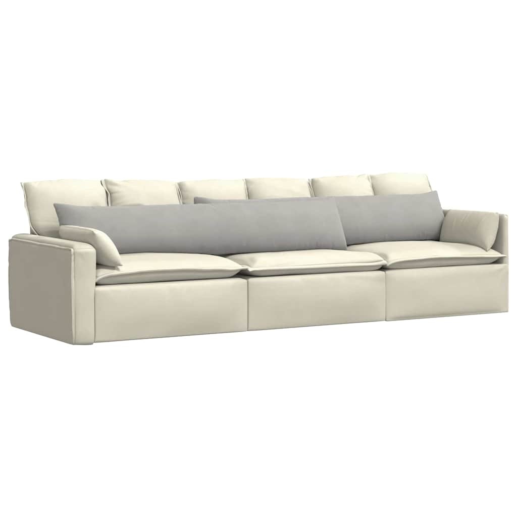 VidaXL Sofa Kussens 2 pcs Lichtgrijs 200 x 40 cm Stof