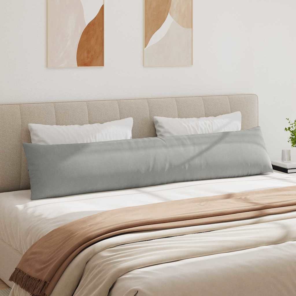 VidaXL Sofa Kussens 2 pcs Lichtgrijs 200 x 40 cm Stof