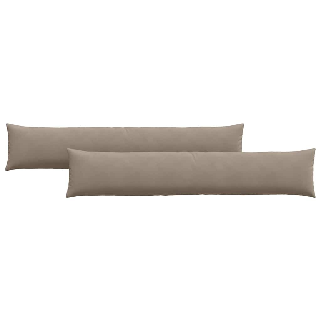 VidaXL Sofa Kussens 2 pcs Taupe 200 x 40 cm Stof