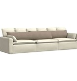 VidaXL Sofa Kussens 2 pcs Taupe 200 x 40 cm Stof