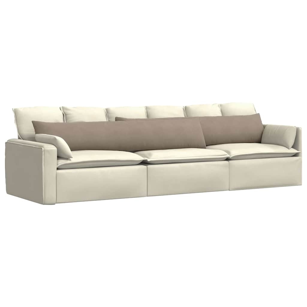 VidaXL Sofa Kussens 2 pcs Taupe 200 x 40 cm Stof