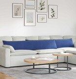 VidaXL Sofa Kussens 2 pcs Politieblauw 200 x 40 cm Katoen Stof