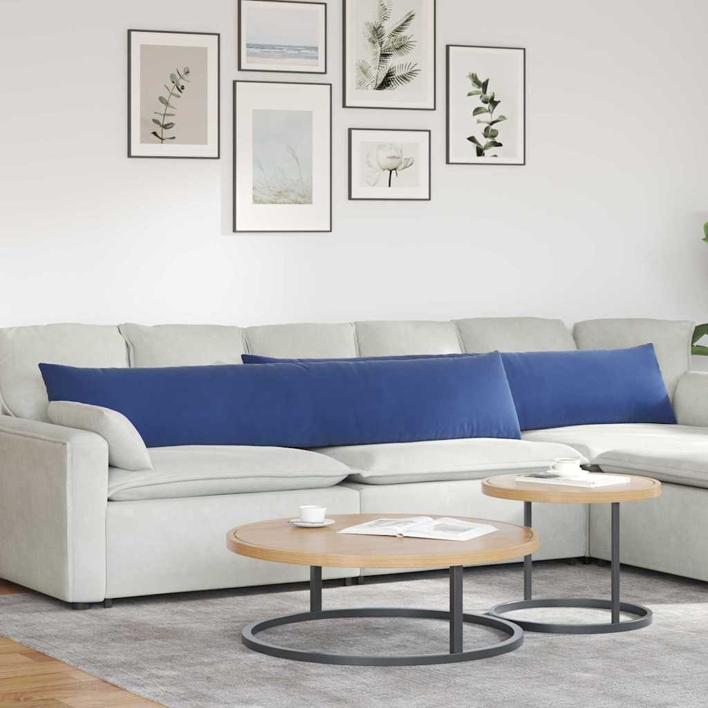 VidaXL Sofa Kussens 2 pcs Politieblauw 200 x 40 cm Katoen Stof