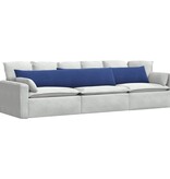 VidaXL Sofa Kussens 2 pcs Politieblauw 200 x 40 cm Katoen Stof