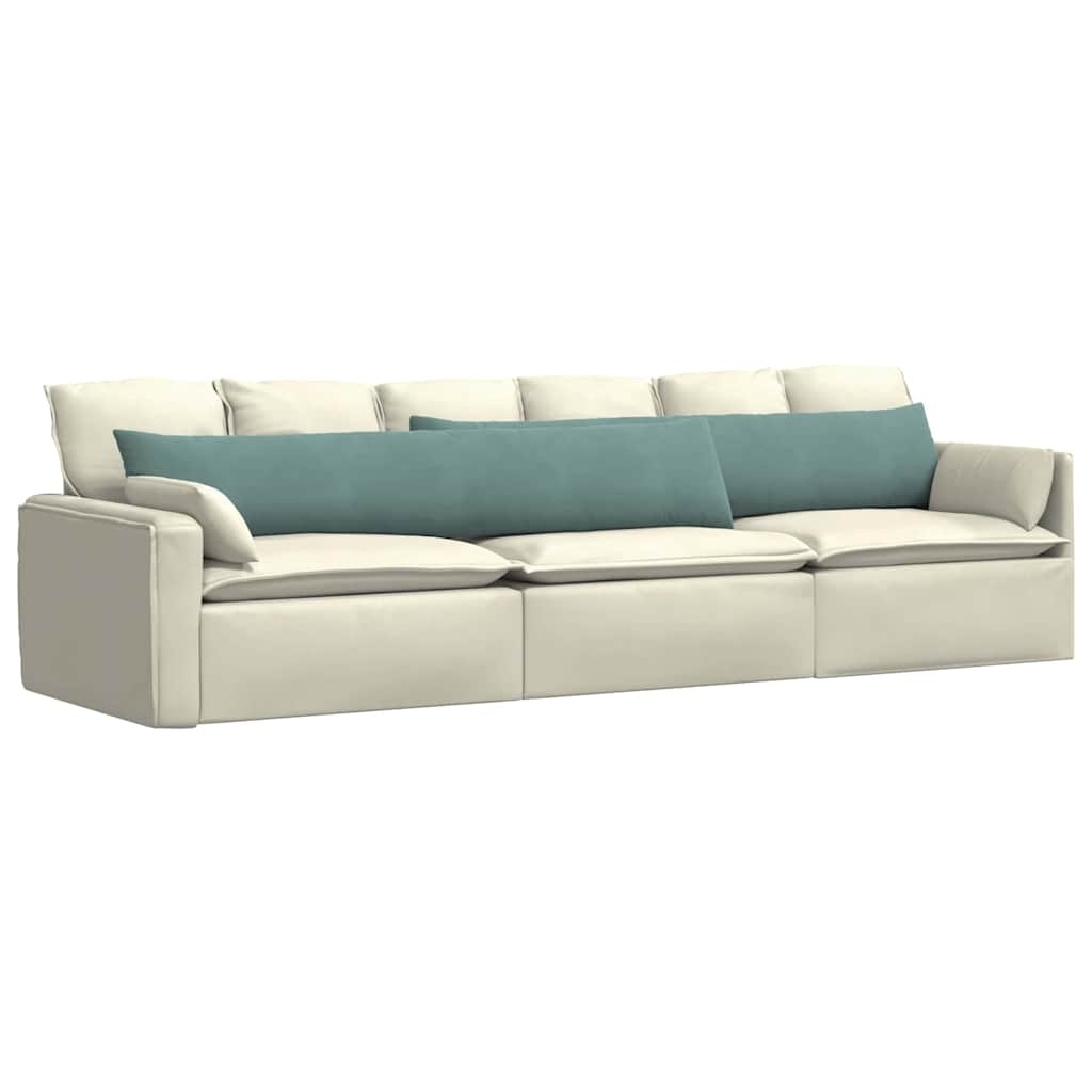 VidaXL Sofa Kussens 2 pcs Zeegroen 200 x 40 cm Katoen Stof
