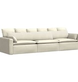 VidaXL Sofa Kussens 2 pcs Crème 200 x 40 cm Katoen Stof
