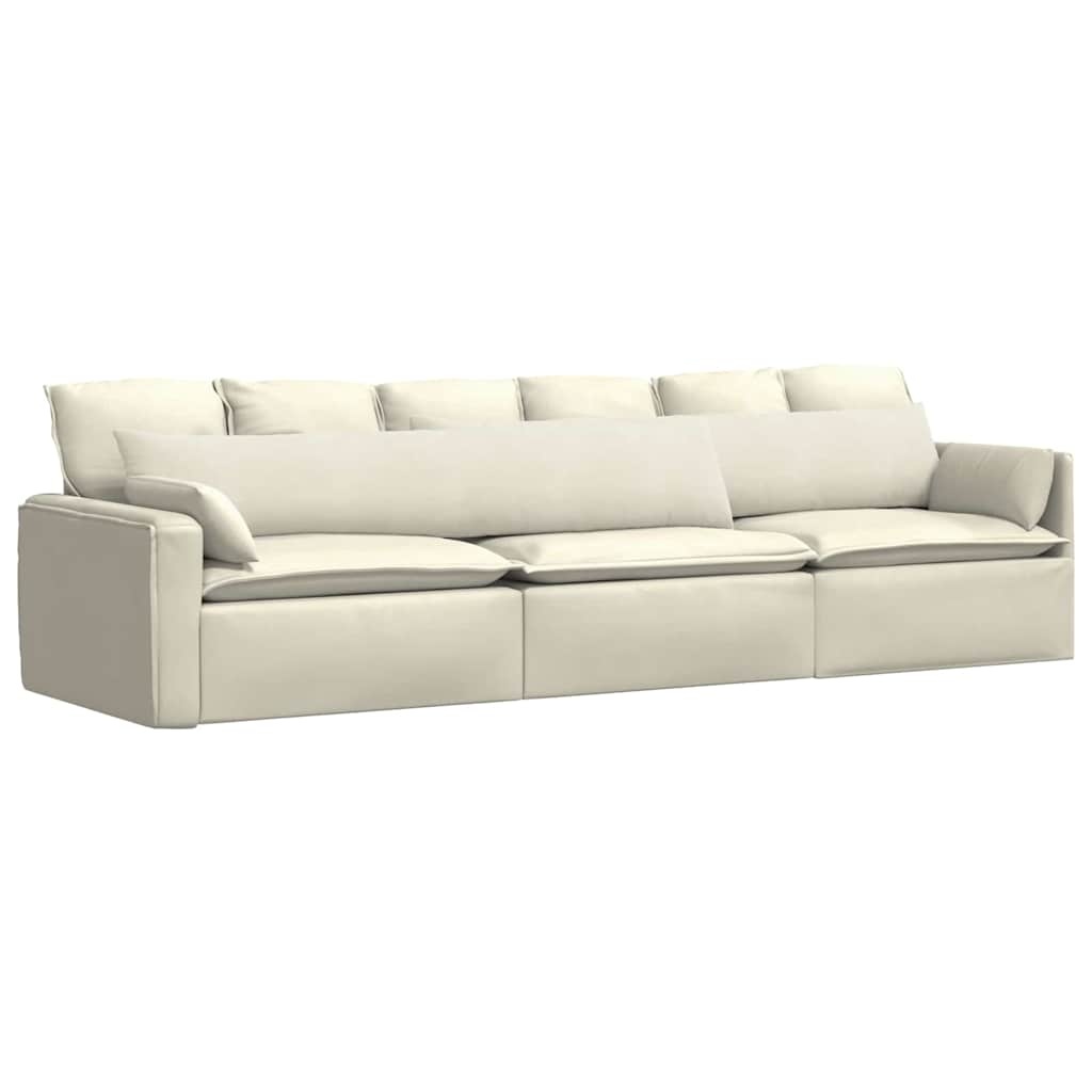 VidaXL Sofa Kussens 2 pcs Crème 200 x 40 cm Katoen Stof