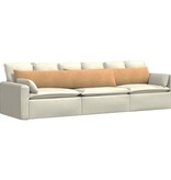 VidaXL Sofa Kussens 2 pcs Bruin 200 x 40 cm Katoen Stof