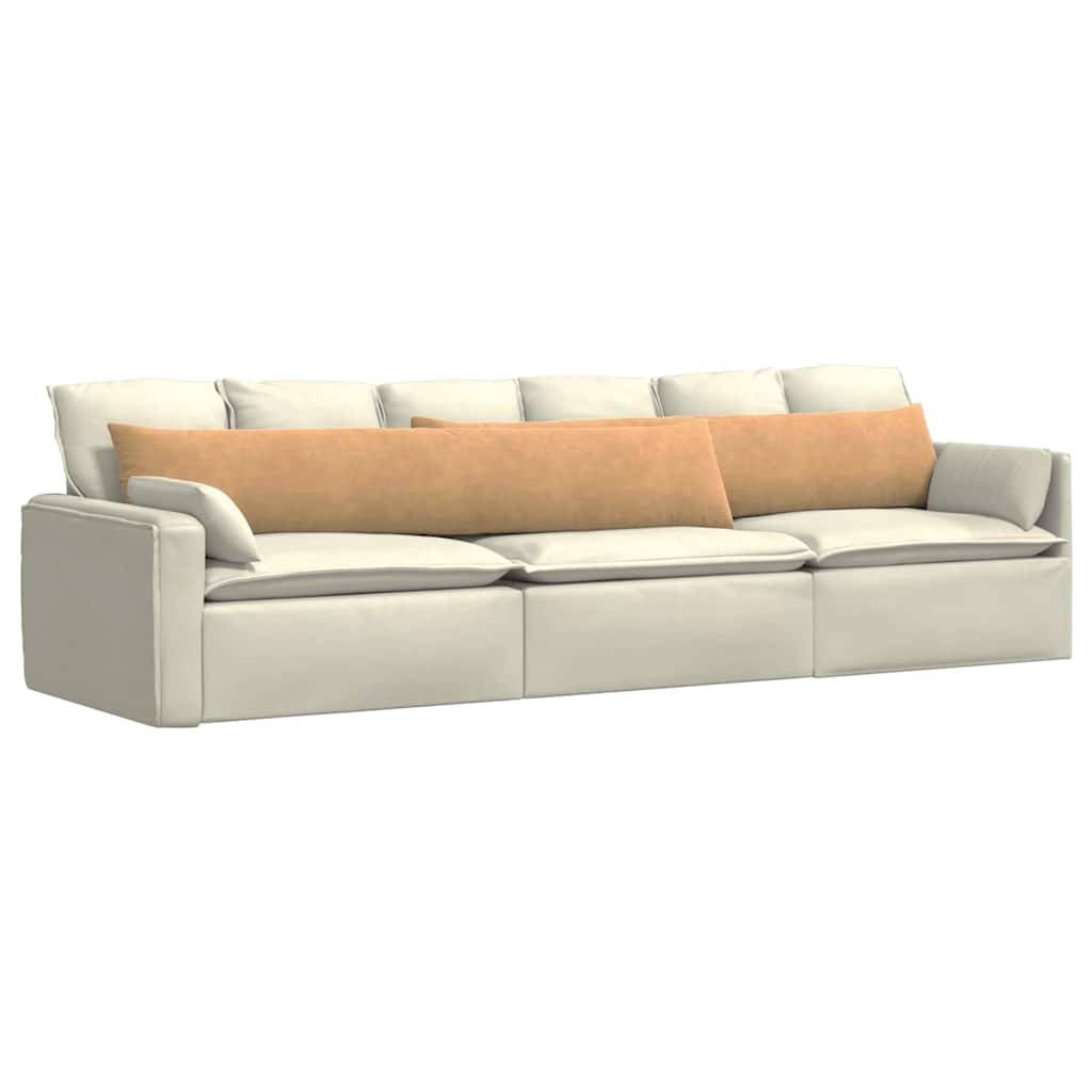 VidaXL Sofa Kussens 2 pcs Bruin 200 x 40 cm Katoen Stof