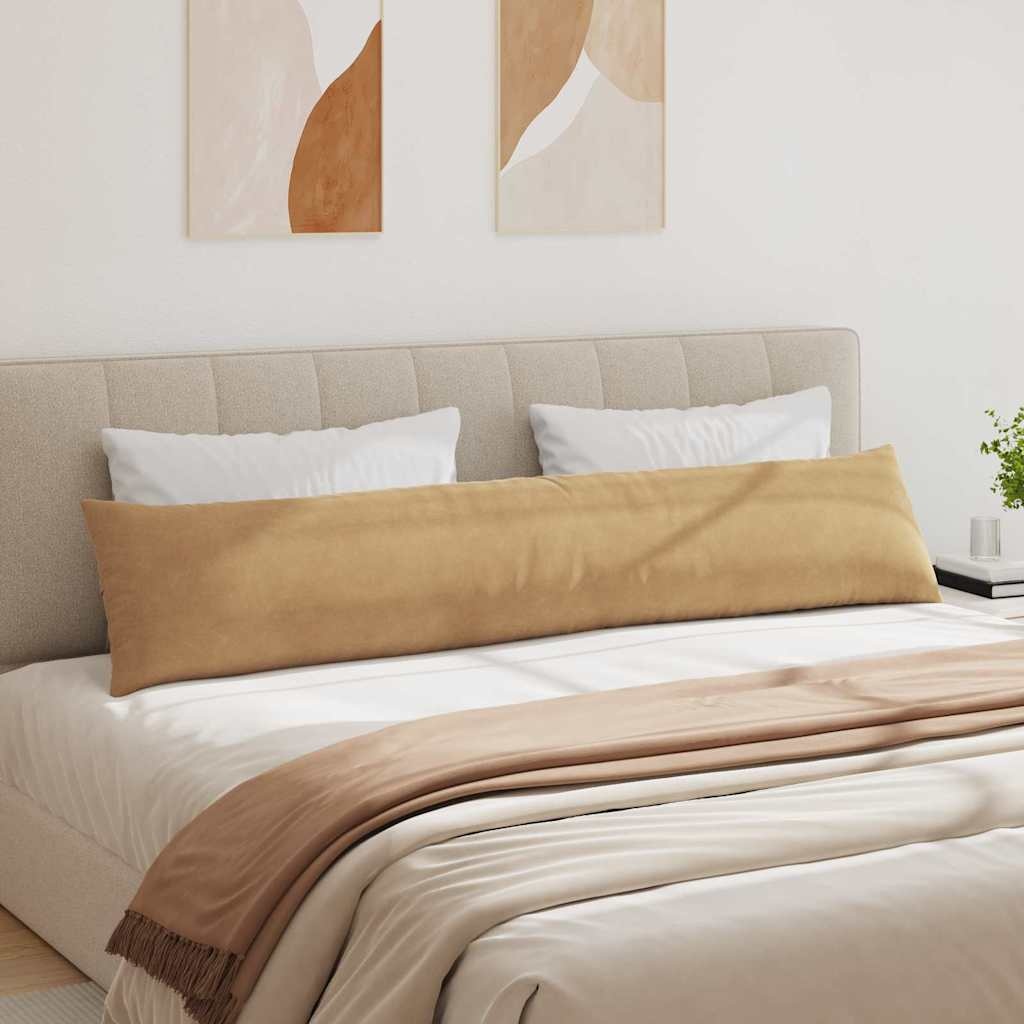VidaXL Sofa Kussens 2 pcs Bruin 200 x 40 cm Katoen Stof