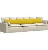 VidaXL Sofa Kussens 2 pcs Geel 200 x 40 cm Katoen Stof