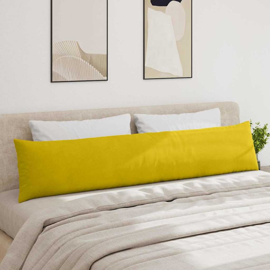 VidaXL Sofa Kussens 2 pcs Geel 200 x 40 cm Katoen Stof