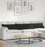 VidaXL Sofa Kussens 2 pcs Zwart 200 x 40 cm Katoen Stof