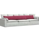 VidaXL Sofa Kussens 2 pcs Wijnrood 200 x 40 cm Katoen Stof
