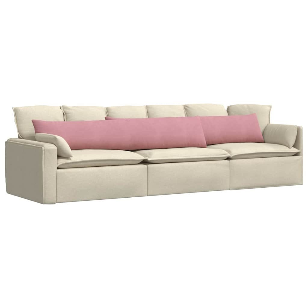VidaXL Sofa Kussens 2 pcs Roze 200 x 40 cm Katoen Stof