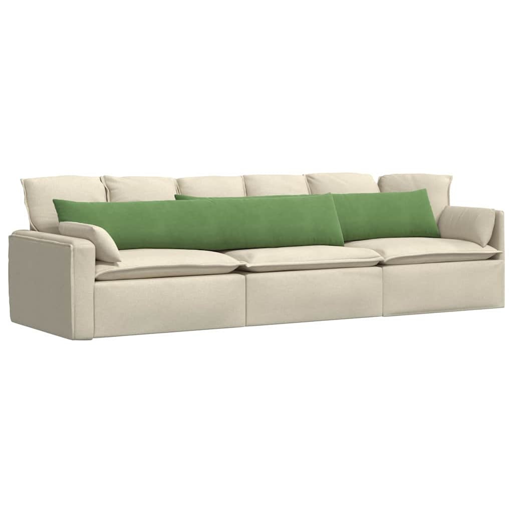 VidaXL Sofa Kussens 2 pcs Lichtgroen 200 x 40 cm Katoen Stof