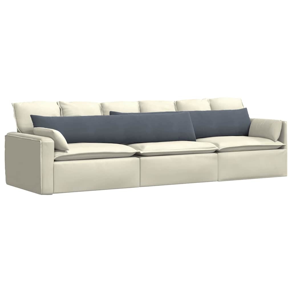 VidaXL Sofa Kussens 2 pcs Donkergrijs 200 x 40 cm Katoen Stof