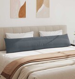 VidaXL Sofa Kussens 2 pcs Donkergrijs 200 x 40 cm Katoen Stof