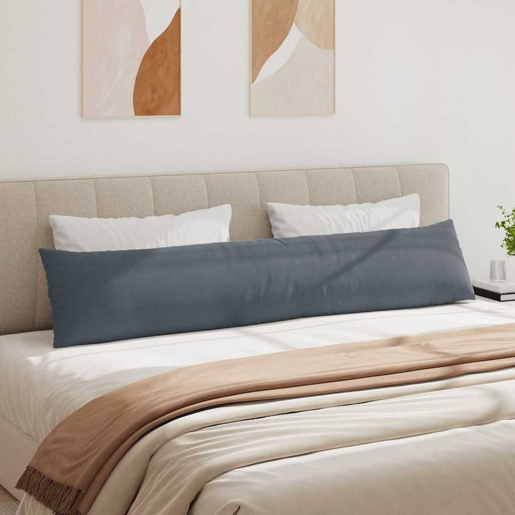 VidaXL Sofa Kussens 2 pcs Donkergrijs 200 x 40 cm Katoen Stof