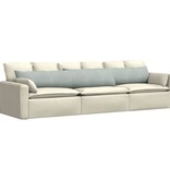 VidaXL Sofa Kussens 2 pcs Lichtgrijs 200 x 40 cm Katoen Stof
